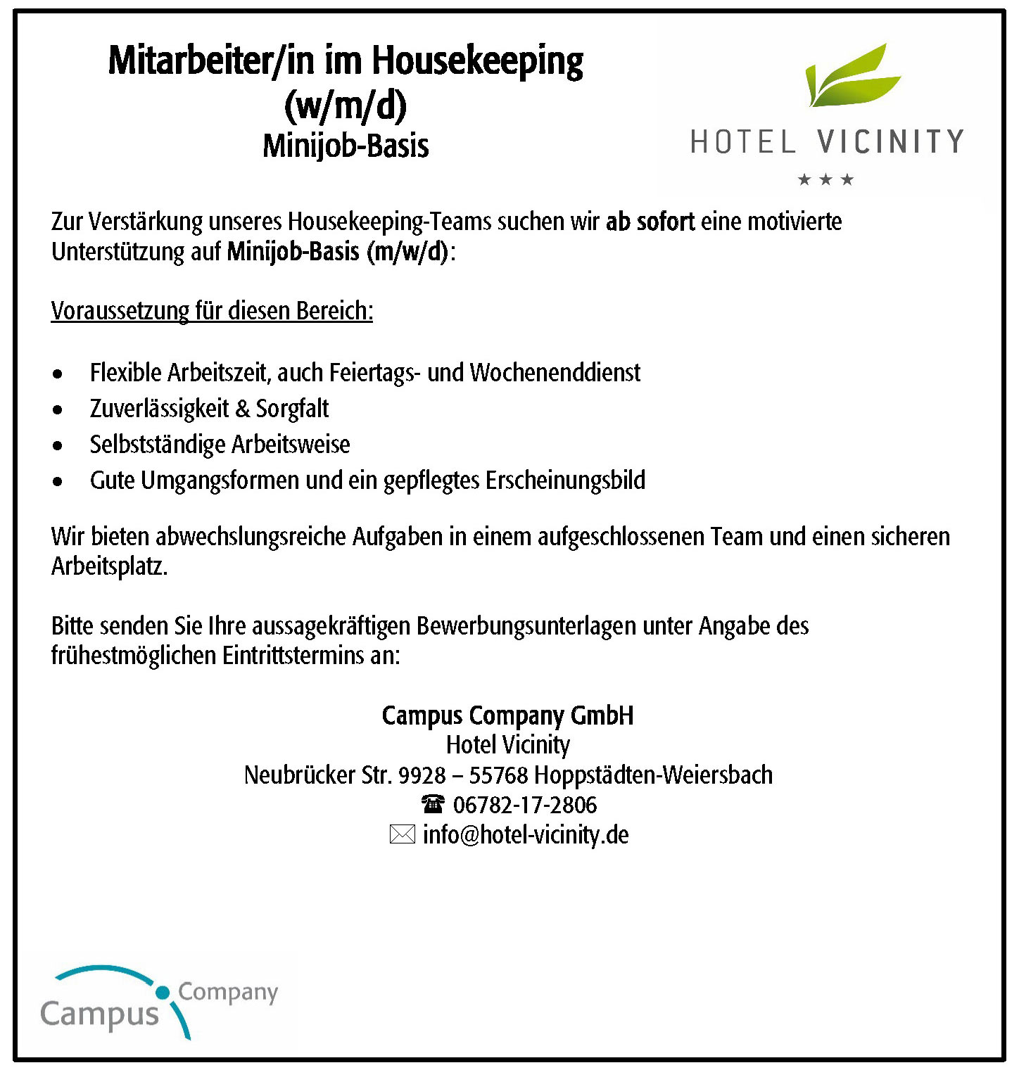 bh Stellenanzeige Rezeption v01 5099 07.09.2021